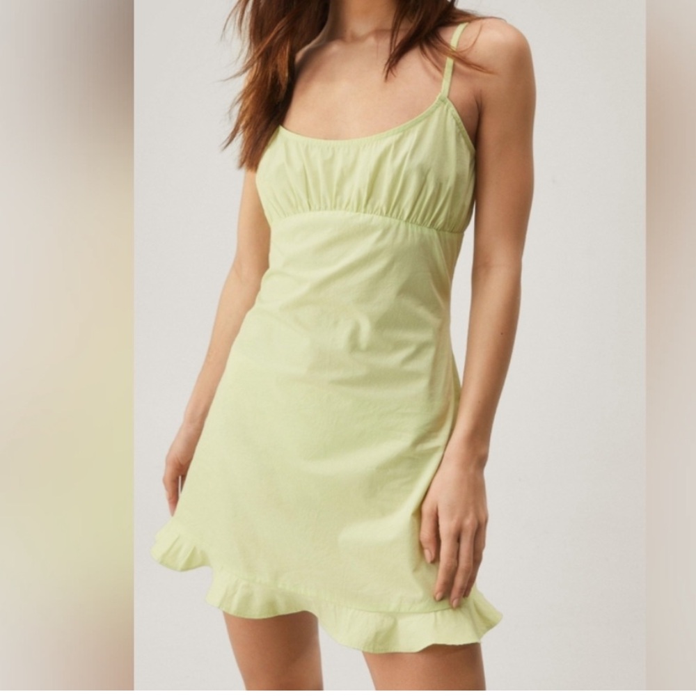 Nasty Gal Light Lime Green Mini Dress